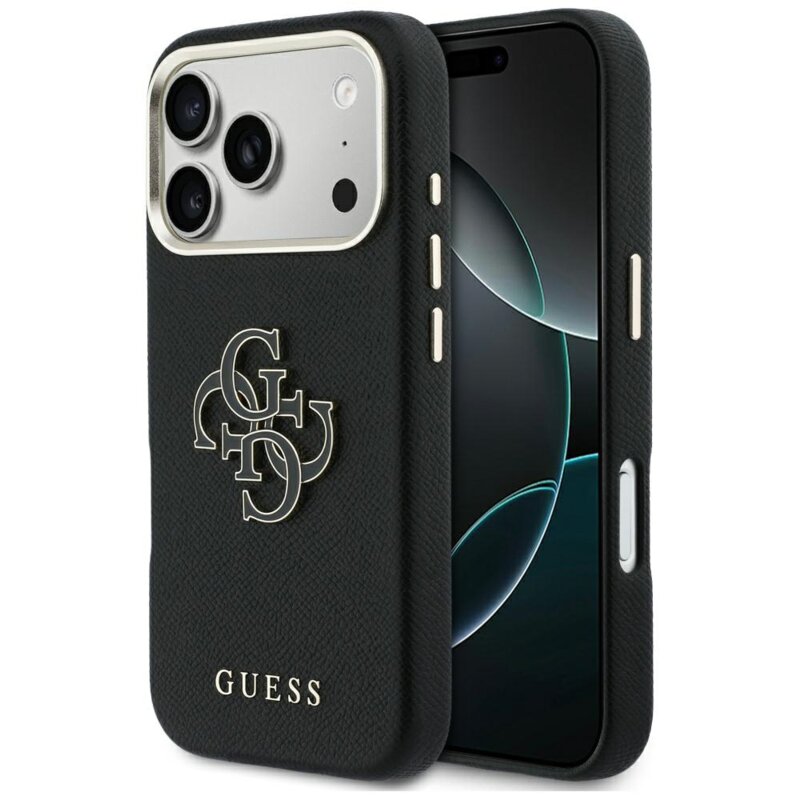 Guess FW Resin Logo do iPhone 17 Pro Czarny