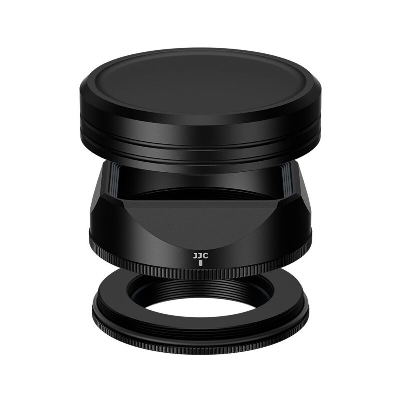 Osłona przeciwsłoneczna JJC LH-JXF23F28 do Fujifilm XF + dekielek Czarny