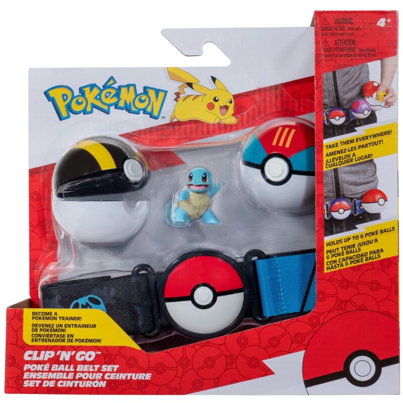 Figurka JAZWARES Pokémon Clip 'N' Go Belt Set Squirtle PKW3648