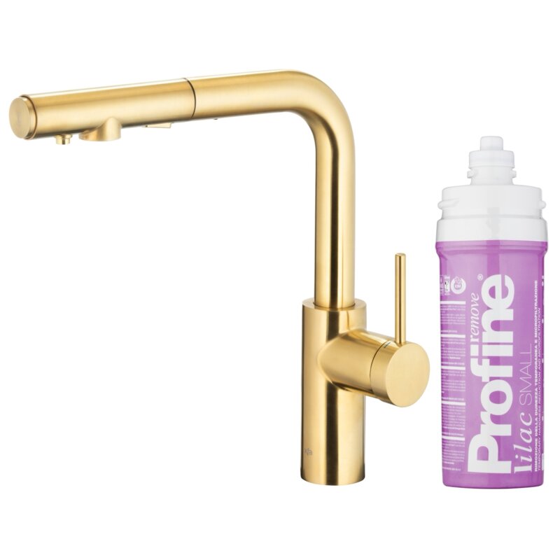 KFA Armatura Duero Pure Basic Pull-Out 6623-115-39 Jasne złoto Stal szlachetna