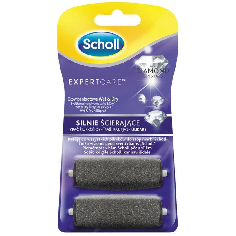 Głowica obrotowa SCHOLL Expert Care™ Wet&Dry silnie ścierające z kryształkami diamentów (2 sztuki)