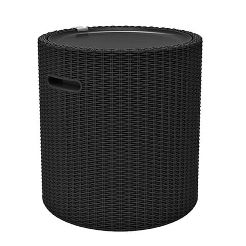 Stolik ogrodowy KETER Cool Stool 230905 z funkcją schowka Antracytowy