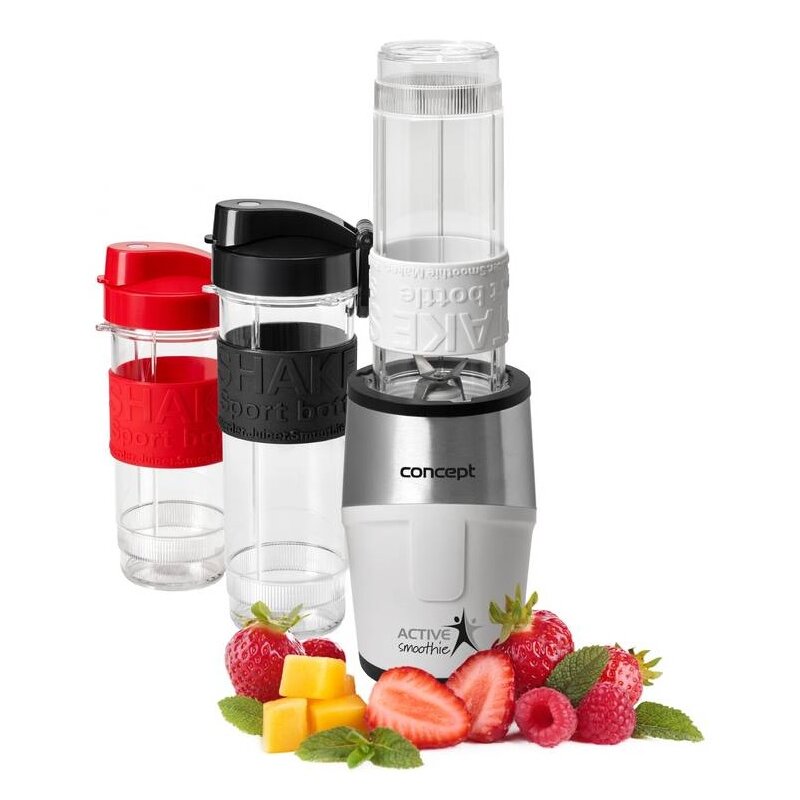 Blender personalny CONCEPT SM-3380 Smoothie Maker Biały (Sportowy) + 3 bidony w komplecie