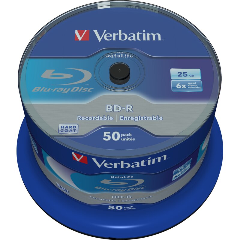 Płyta VERBATIM Datalife BD-R, 25 GB, 6x (50 szt.)