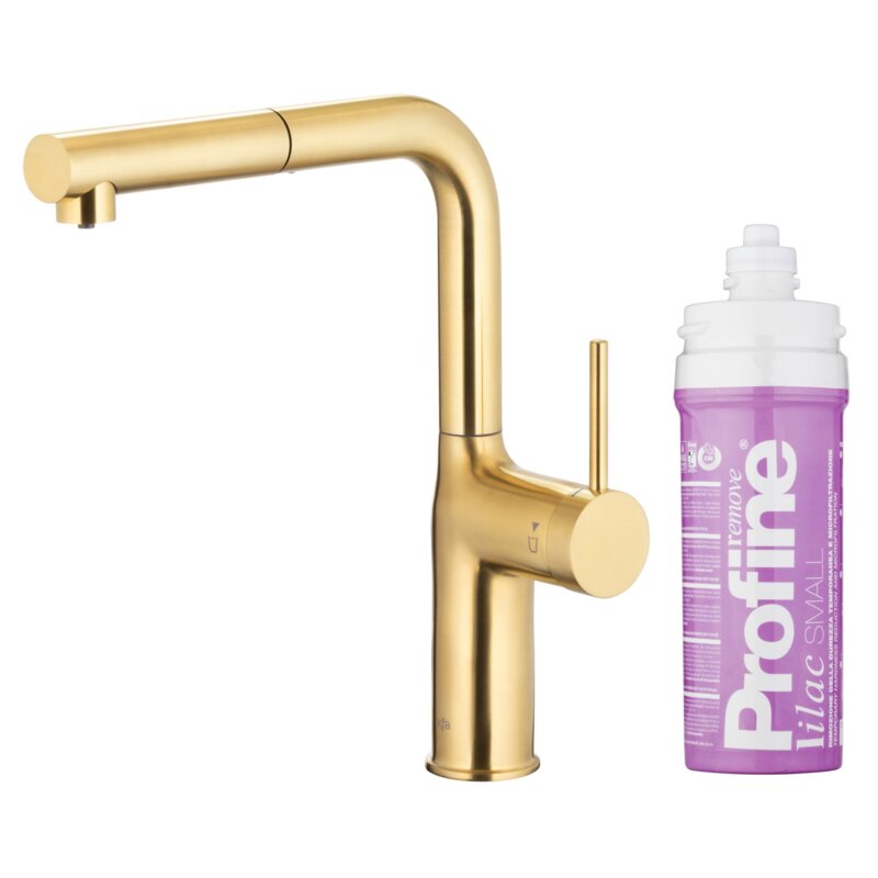 KFA Armatura Duero Pure Move Pull-Out 6623-425-39 Jasne złoto Stal szlachetna