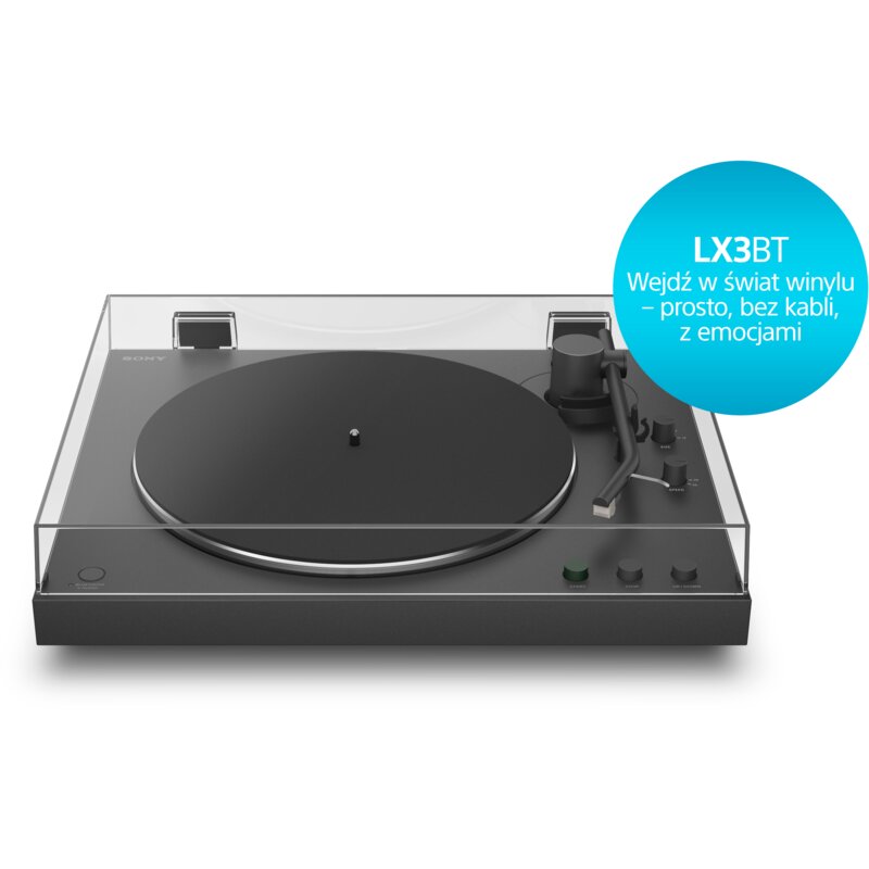 Sony PS-LX3BT Automatyczny Napęd paskowy Przedwzmacniacz Bluetooth Czarny