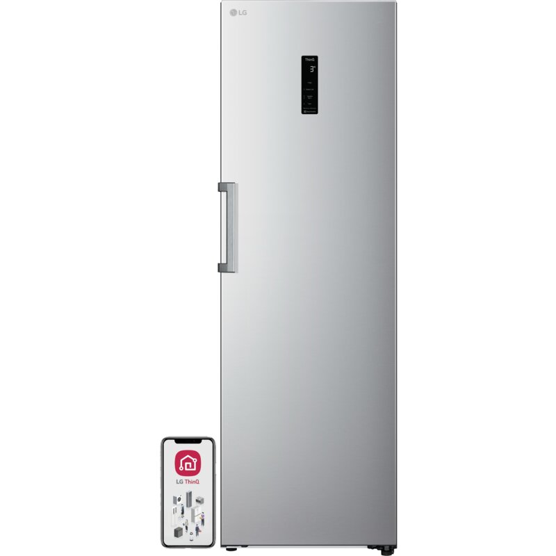 LG GLE51PZGSZ 186cm Szuflada z kontrolą wilgotności Zdalne sterowanie Srebrny