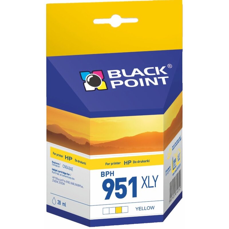 Tusz BLACK POINT do HP 951 XL CN048AE Żółty 28 ml BPH951XLY