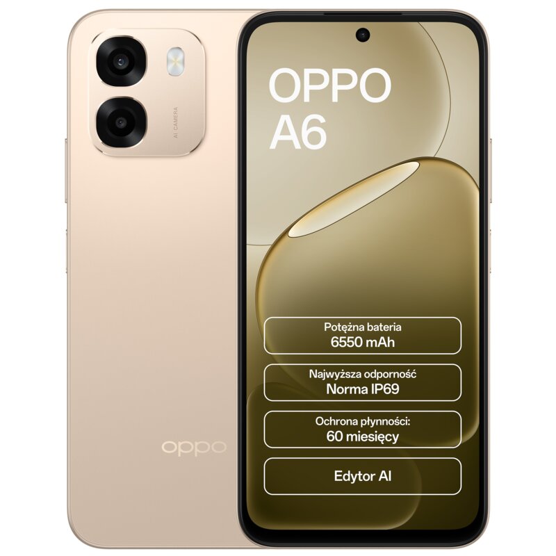 Smartfon OPPO A6 4G (LTE) 6 GB/ 256 GB Złoty