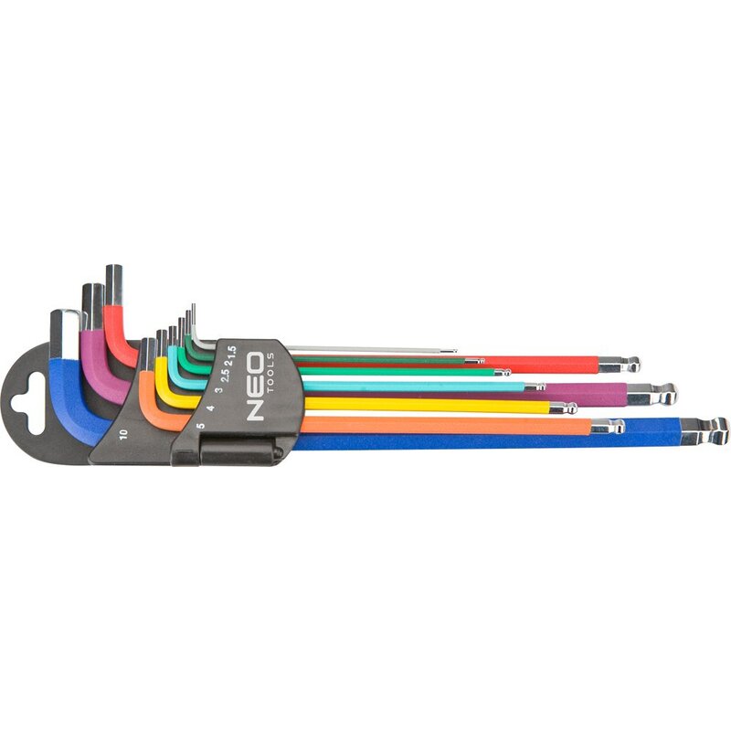 Zestaw kluczy sześciokątnych NEO TOOLS 09-512 1.5 - 10 (9 elementów)