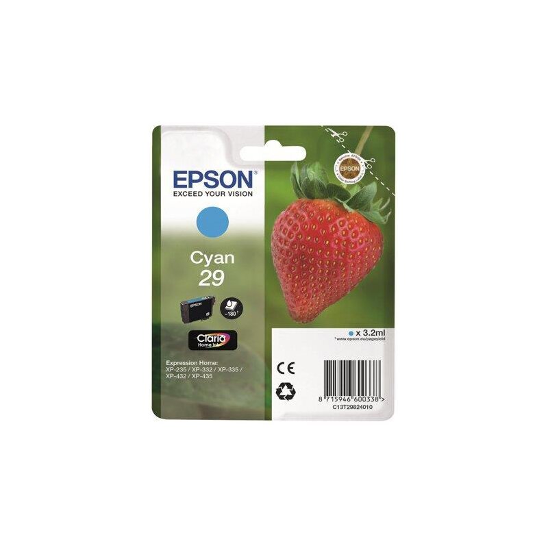 Wkład atramentowy EPSON 29 Cyjan