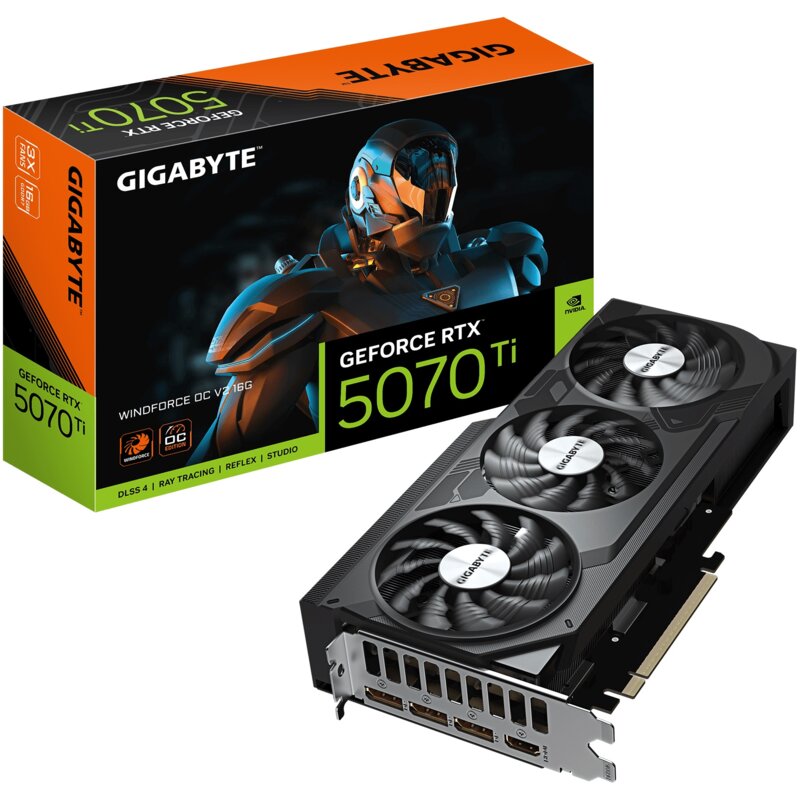 Karta graficzna GIGABYTE GeForce RTX 5070 Ti Windforce OC V2 16GB DLSS 4.5
