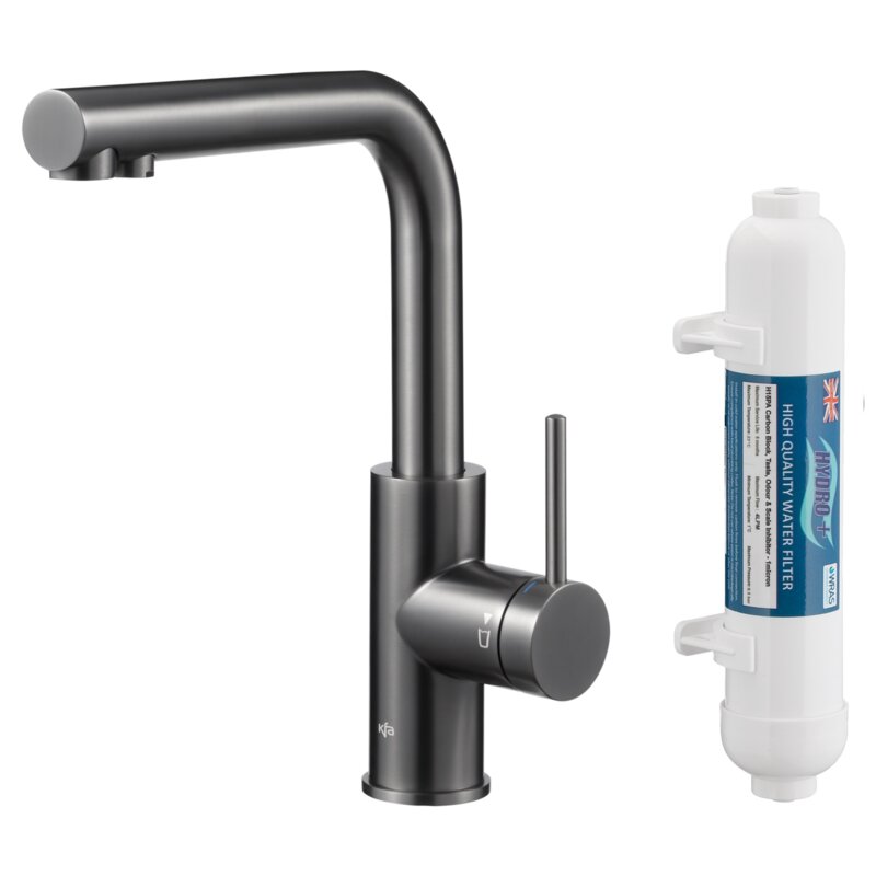Bateria kuchenna stojąca KFA ARMATURA Duero Pure Basic z filtrem wody Szary metaliczny 6623-912-61