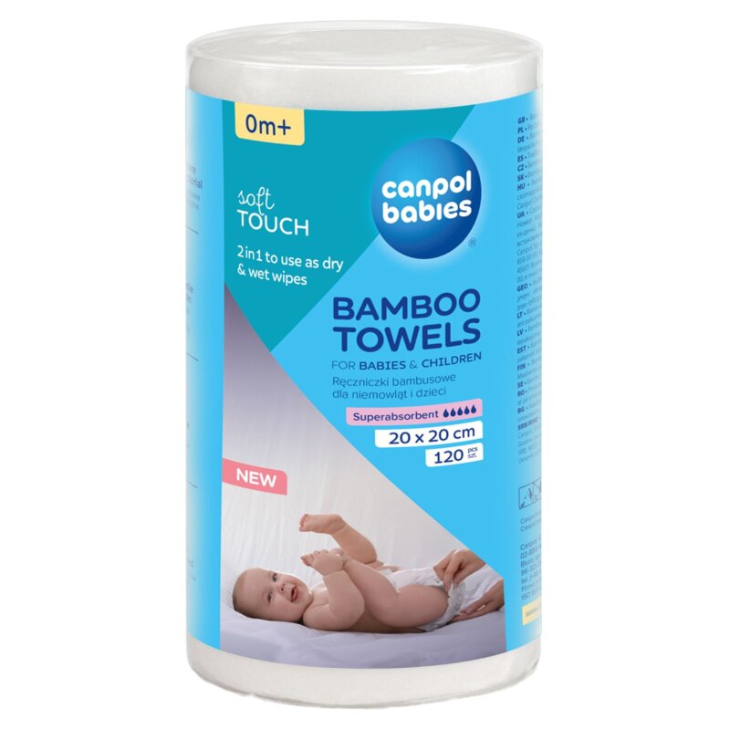 Ręczniki bambusowe Canpol Babies 20 x 20cm (120 szt.)