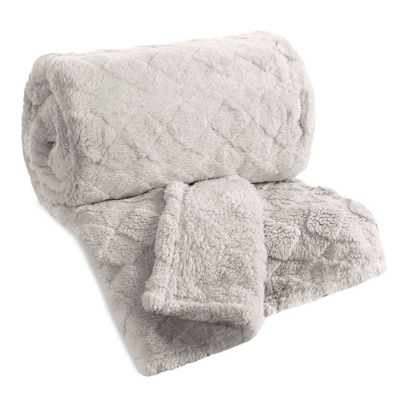 Koc EUROFIRANY D91 Nancy 70 x 160 cm Srebrny