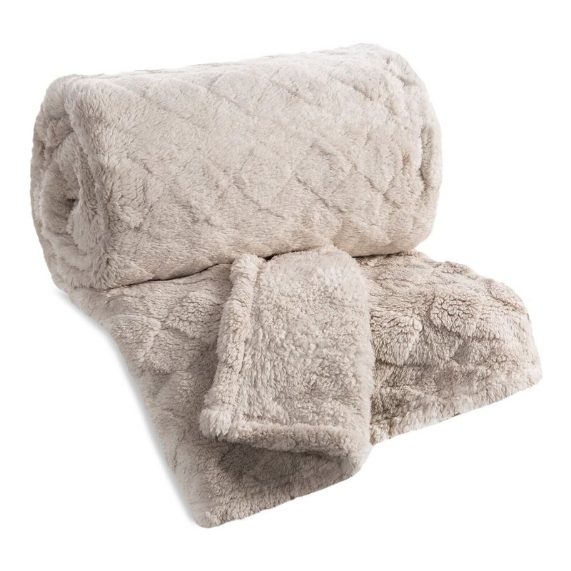 Koc EUROFIRANY D91 Nancy 70 x 160 cm Beżowy