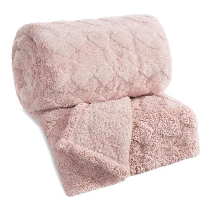 Koc EUROFIRANY D91 Nancy 200 x 220 cm Pudrowy