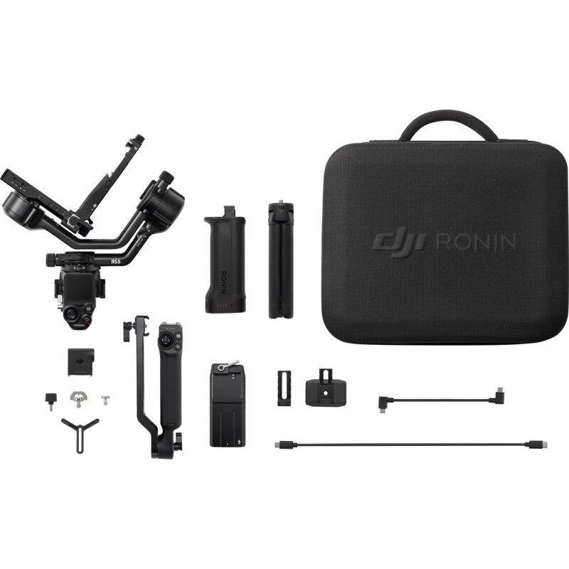 Gimbal DJI RS 5 COMBO, udźwig do 3 kg, rozszerzone funkcje Bluetooth, wygodne nagrywanie w pionie