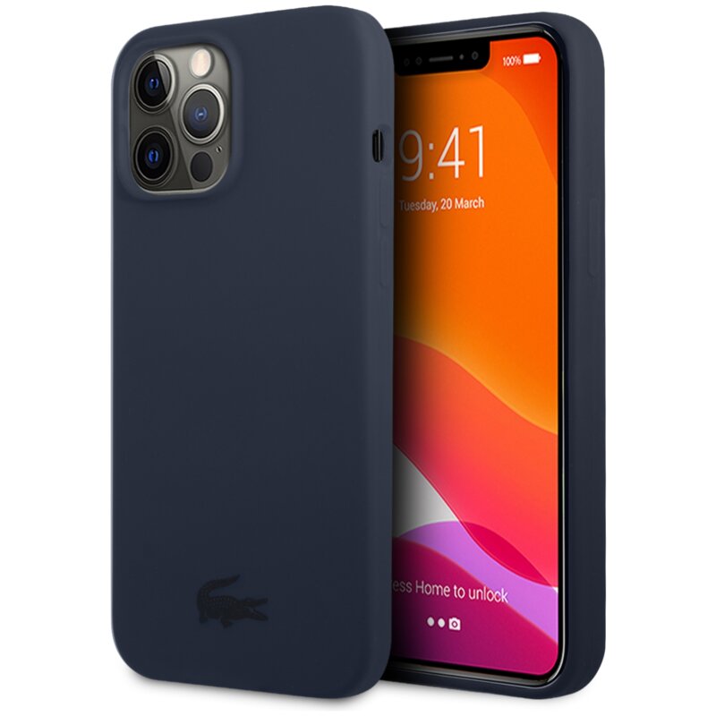 Etui LACOSTE Silicone do Apple iPhone 13 Pro Granatowy