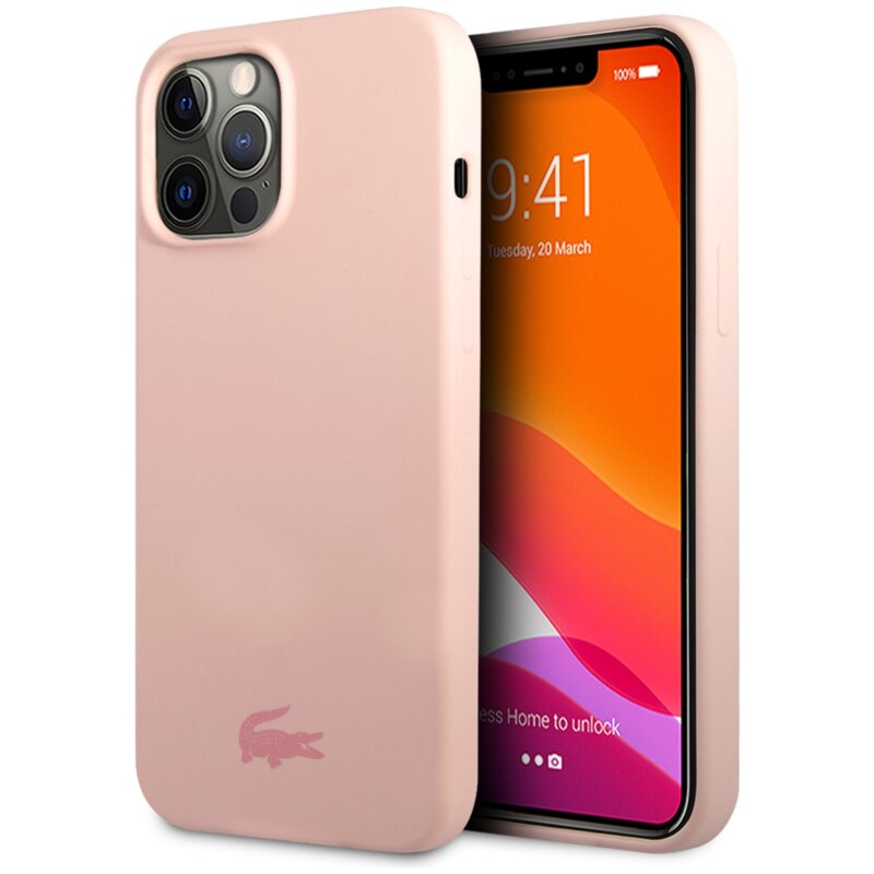 Etui LACOSTE Silicone do Apple iPhone 13 Pro Max Różowy