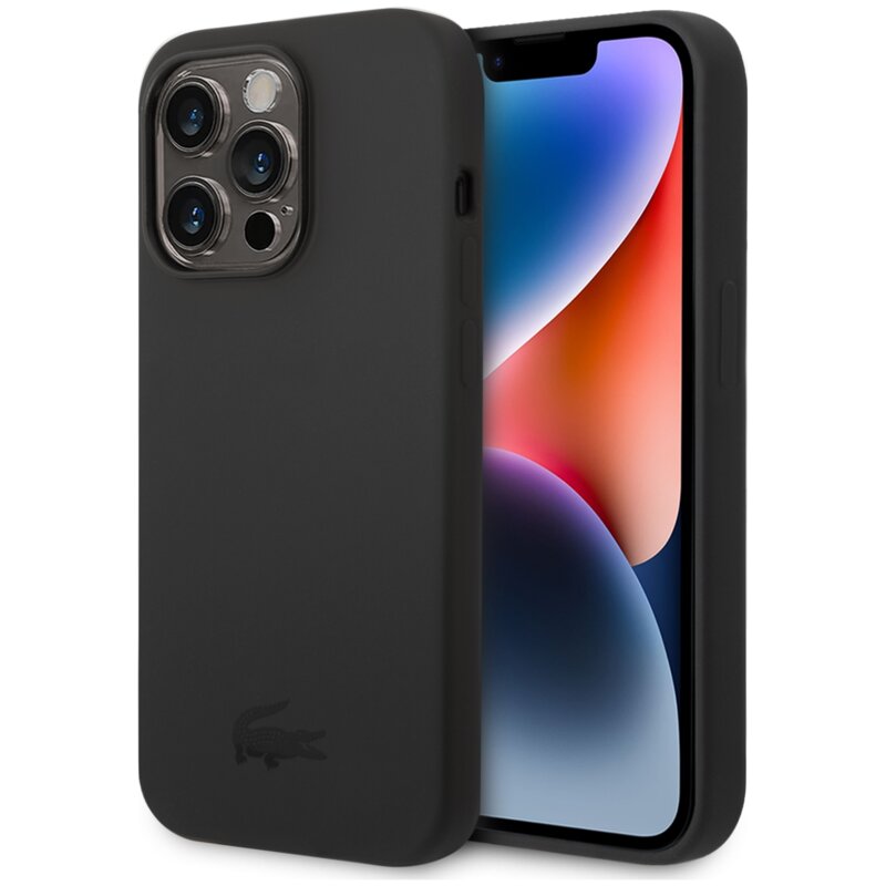 Lacoste Silicone do iPhone 14 Pro Czarny