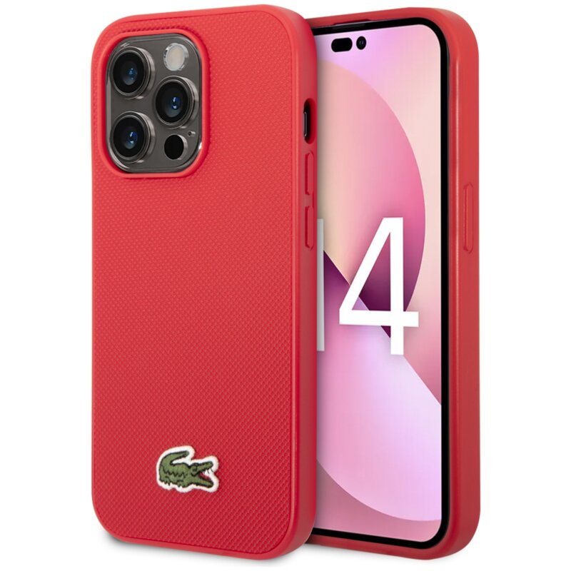 Lacoste Iconic Petit Pique do iPhone 14 Pro Max Czerwony