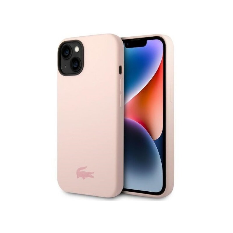 Etui LACOSTE Silicone do Apple iPhone 14 Plus/15 Plus Jasnoróżowy