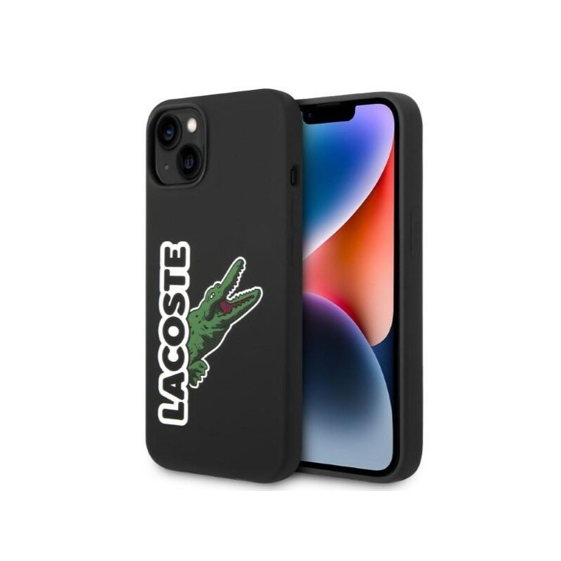 Etui LACOSTE Silicone Head Crocodile do Apple iPhone 14 Plus/15 Plus Czarny