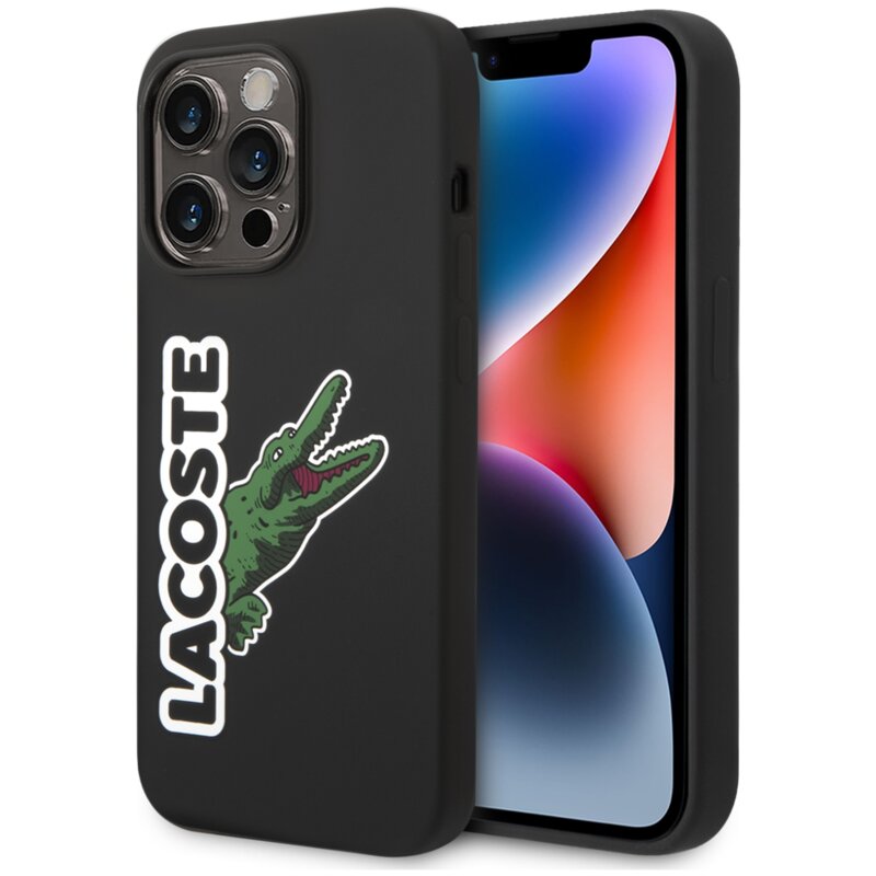 Etui LACOSTE Silicone Head Crocodile do Apple iPhone 14 Pro Max Czarny