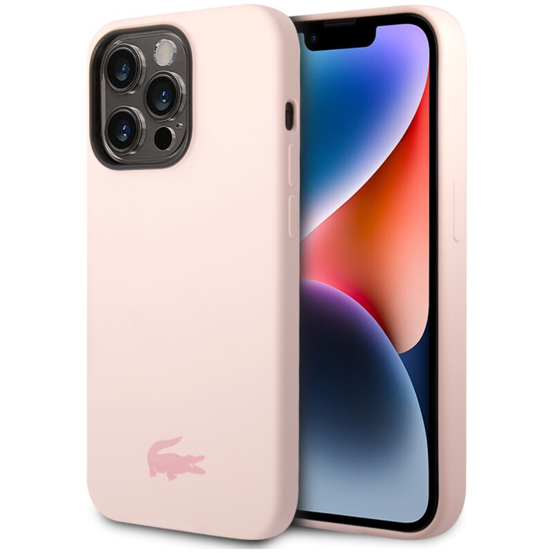 Etui LACOSTE Silicone do Apple iPhone 14 Pro Max Jasnoróżowy