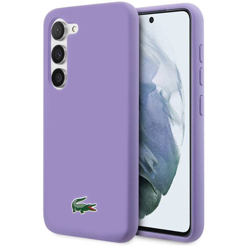 Etui LACOSTE Silicone do Samsung Galaxy S23 Fioletowy