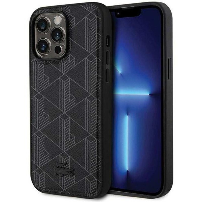 Lacoste LCHMP15XPBSK Hardcase Blend Monogram MagSafe do iPhone 15 Pro Max Czarny
