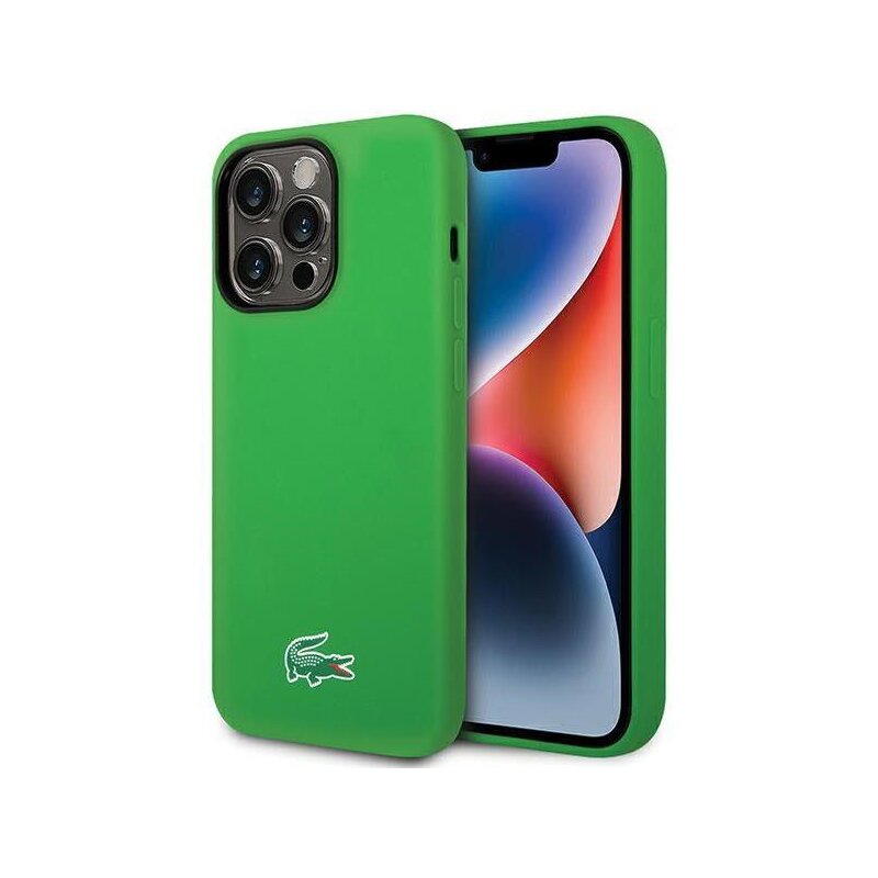 Lacoste LCHMP15XSLON Hardcase Silicone MagSafe do iPhone 15 Pro Max Zielony