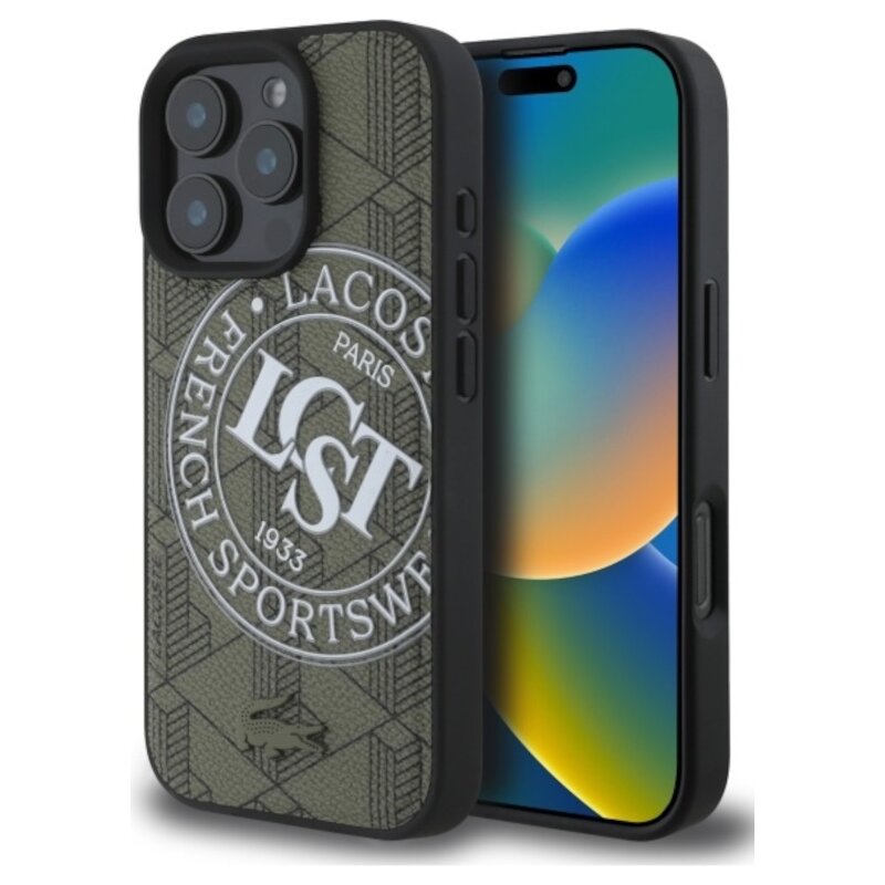 Etui LACOSTE Mono Sportswear MagSafe do Apple Phone 16 Pro Max Zielony