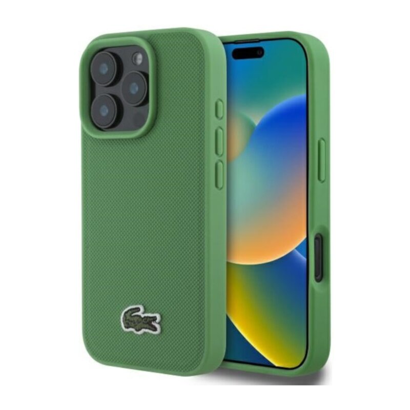 Lacoste Iconic Petit Pique MagSafe do iPhone 16 Pro Max Zielony