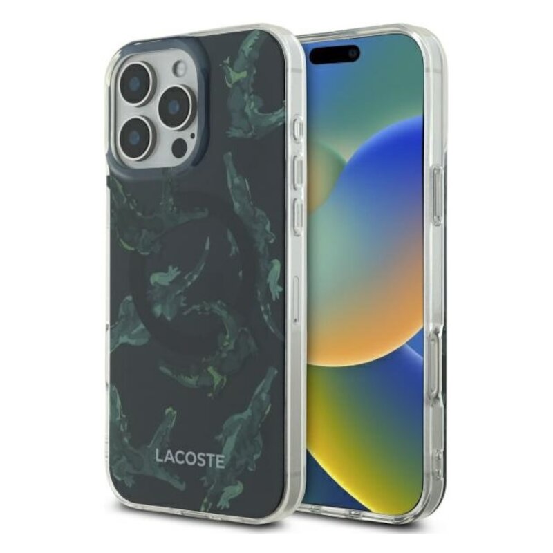 Etui LACOSTE IML Painting MagSafe do Apple iPhone 16 Pro Max Czarny