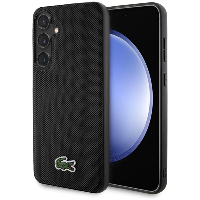 Lacoste LCHMS24MPVCK Hardcase Iconic Petit Pique MagSafe do Samsung Galaxy S24+ Czarny