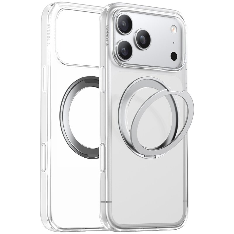 Etui TORRAS Ostand Pro MagSafe do Apple iPhone 17 Pro Przezroczysty