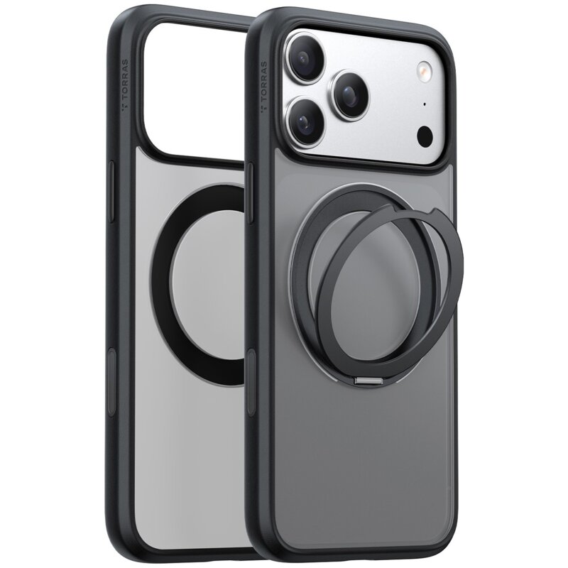 Etui TORRAS Ostand Pro MagSafe do Apple iPhone 17 Pro Max Czarny