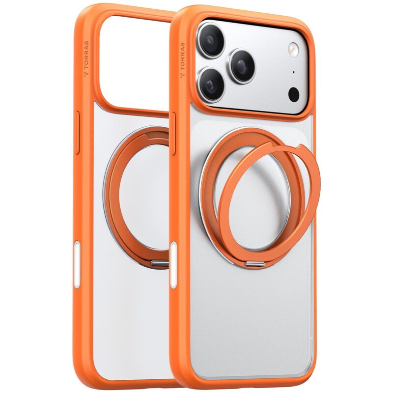 Etui TORRAS Ostand Pro MagSafe do Apple iPhone 17 Pro Max Pomarańczowy