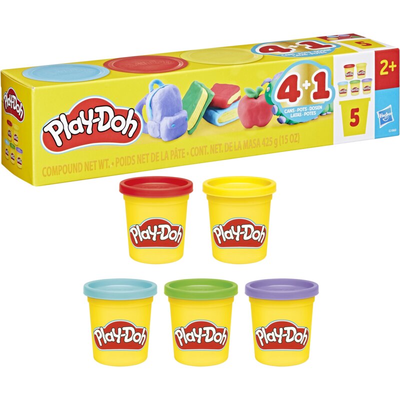 Ciastolina PLAY-DOH Zestaw 5 kolorowych tub G18605L0