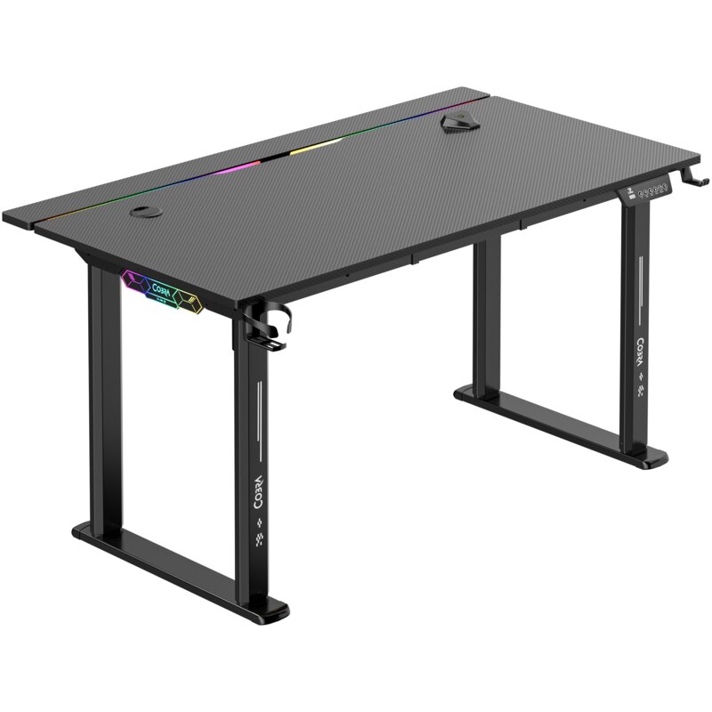 Biurko gamingowe COBRA Electra S CRF1421ELBKRGB Czarny