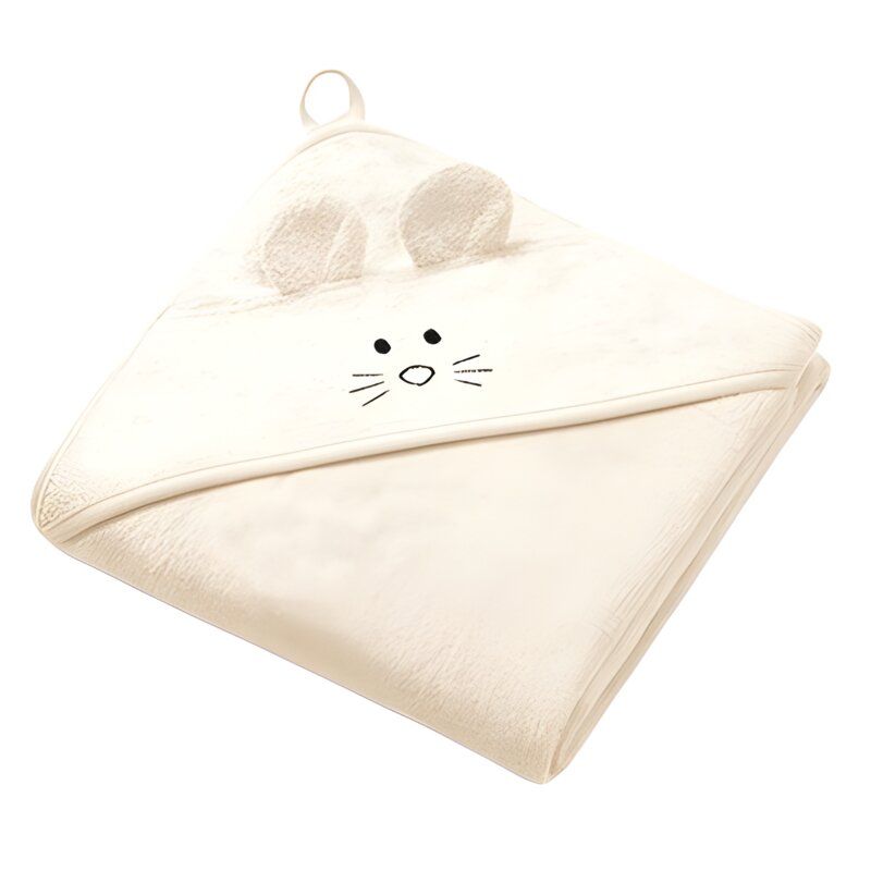 Ręcznik z kapturem BABYONO 1553/07 100 x 100 cm Kremowy