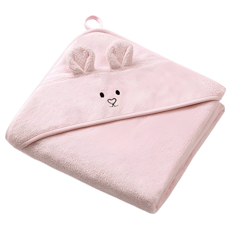 Ręcznik z kapturem BABYONO 1553/04 100 x 100 cm Różowy