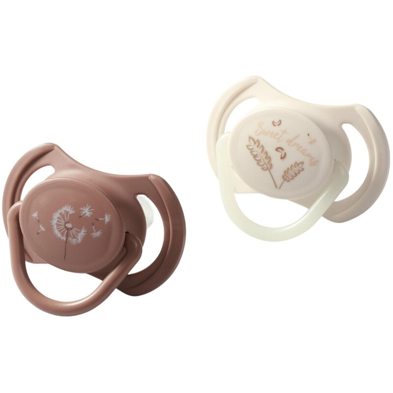 Smoczek BABYONO 1669/03 18 m+ Beżowy (2 sztuki)