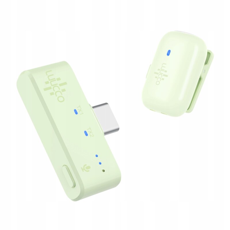 Mikrofon krawatowy do smartfona LUUCCO MiniPods K1 Zielony