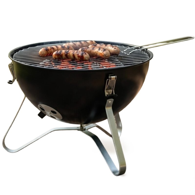 Grill ogrodowy węglowy BBQ LINE 520720 Turystyczny, zamykany, okrągły