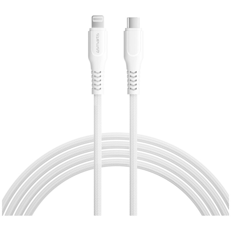 Kabel USB-C - Lightning 4SMARTS RapidCord 30W 1.5 m Biały