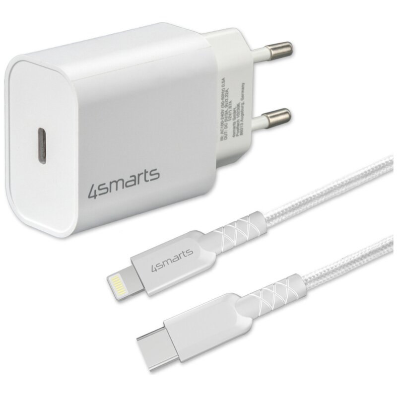 4smarts Ładowarka sieciowa VoltPlug 20W PD USB-C biały