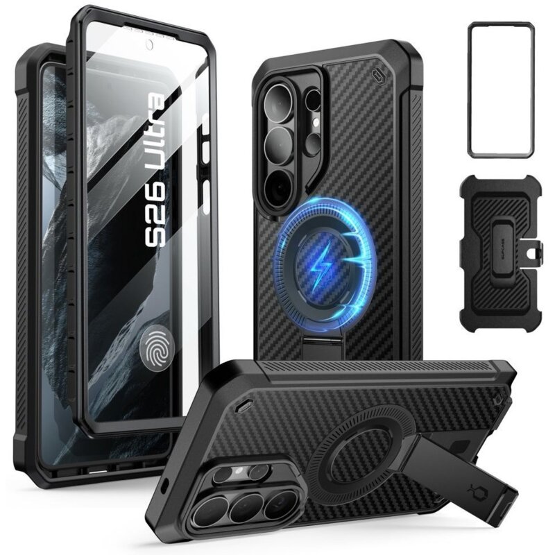 Etui SUPCASE Unicorn Beetle Pro Mag MagSafe Aramid do Samsung Galaxy S26 Ultra Czarny